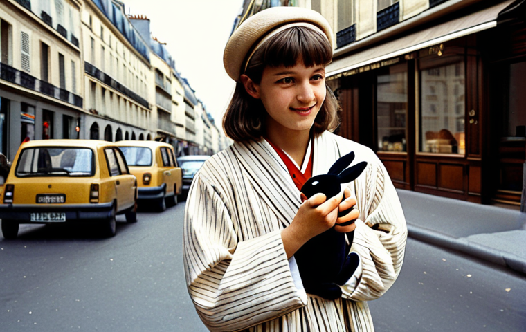 Nostalgia & Modernity**

"A warm, vintage-toned photograph of a young French girl in the 1980s, wearing a simple, *robe* and holding a classic Kongzi Rabbit figurine. Juxtaposed next to her is a modern-day French teenager, *fully clothed* in stylish, contemporary clothing, using a Kongzi Rabbit mobile app on their smartphone. The background subtly blends a retro French *cour de récré* with a modern, vibrant Parisian street scene. Safe for work. Perfect anatomy. High quality. Family-friendly. Appropriate content. Professional."

**