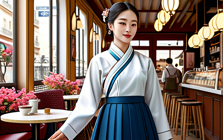 콩지래빗 팬아트 - Digital Art Kongji**

"A beautiful digital painting of Kongji, fully clothed in a modest hanbok mode...